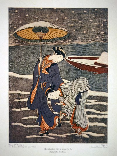 Kauppailmoitus Toppan Printing Co. Ltd.:lle Tokiolle tekijältä Suzuki (after) Harunobu