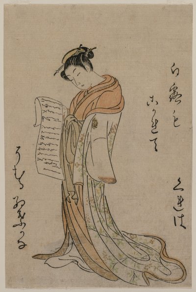 Kureha of Gakuiseya kokoelmasta Pleasure Quartersin kaunottaret tekijältä Suzuki Harunobu
