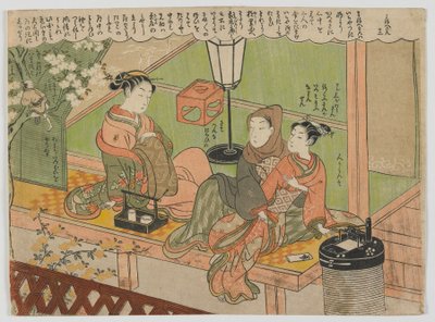 Maneemon 12, Edo-kausi, n. 1770 (värillinen puupiirros). tekijältä Suzuki Harunobu
