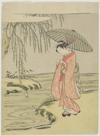 Kalligrafi Onon mitaatti no To_fu_, vuoden 1765 jälkeen tekijältä Suzuki Harunobu
