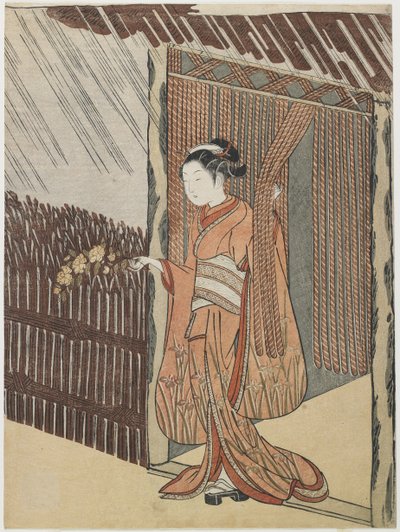 Runoilija O_ta Do_kanin mitaatti, 1766-1767 tekijältä Suzuki Harunobu