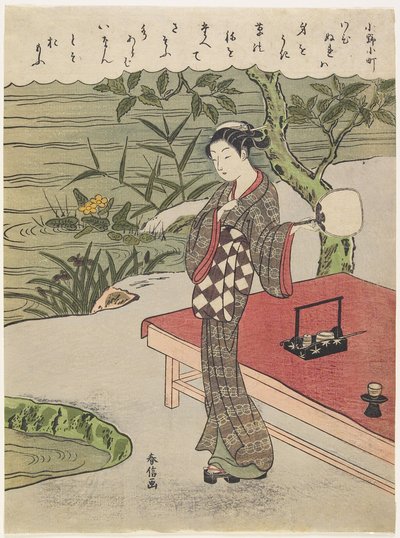 Ono Komachi, c. 1767 tekijältä Suzuki Harunobu