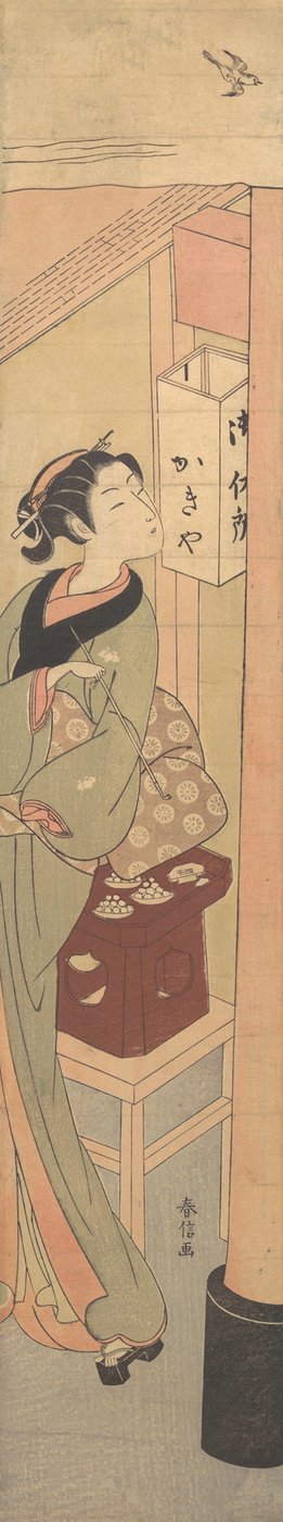Osen Kagiya Teahousesta, n. 1769, n. 1769. tekijältä Suzuki Harunobu