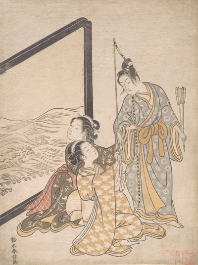 Parodia Gen no Tametomosta, 1765. , 1765. tekijältä Suzuki Harunobu