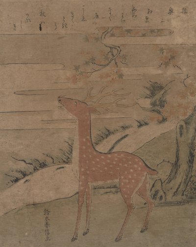 The Cry of the Stag, n. 1760, n. 1760. tekijältä Suzuki Harunobu