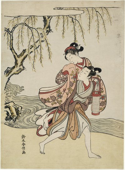The Elopement (parodia Akutagawa-jaksosta Tales of Isestä) tekijältä Suzuki Harunobu