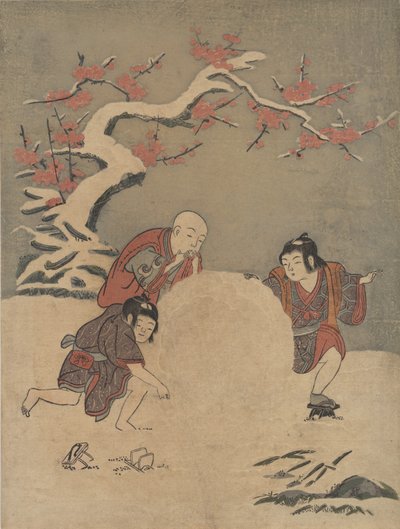 Lumipallo, 1770, 1770. tekijältä Suzuki Harunobu