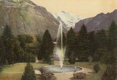Berner Oberland: Interlaken, Kurgarten (värillinen kuva) tekijältä Swiss Photographer
