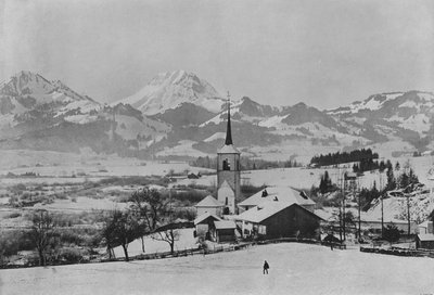 Le Moleson, näkymä otettu Brocissa, Gruyeressa (m/w kuva) tekijältä Swiss Photographer