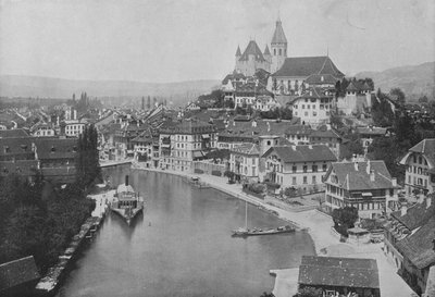 Thoune, yleisnäkymä (m/w kuva) tekijältä Swiss Photographer