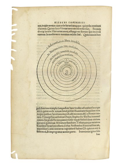 Nicolaus Copernicuksen "Coelestiumin vallankumouksista" ja Georg Johan Rheticuksen "The Narratio Prima de Libris Revolutionum Nicolai Copernici", kaksi teosta yhdessä osassa, Basel, 1566-67 tekijältä Swiss School