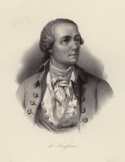 Horace Benedict de Saussure, sveitsiläinen fyysikko, vuorikiipeilijä ja alppimatkailija (kaiverrus) tekijältä Swiss School