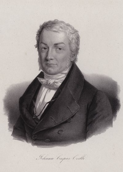 Johann Caspar von Orelli, sveitsiläinen klassikkotutkija (kaiverrus) tekijältä Swiss School