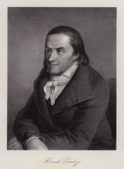 Johann Heinrich Pestalozzi, sveitsiläinen koulutuksen uudistaja (kaiverrus) tekijältä Swiss School