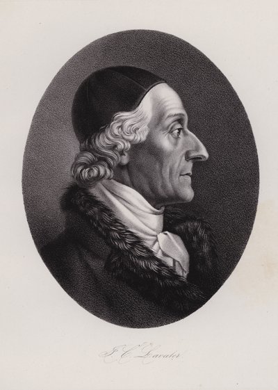 Johann Kaspar Lavater, sveitsiläinen kirjailija ja fysiognomisti (kaiverrus) tekijältä Swiss School