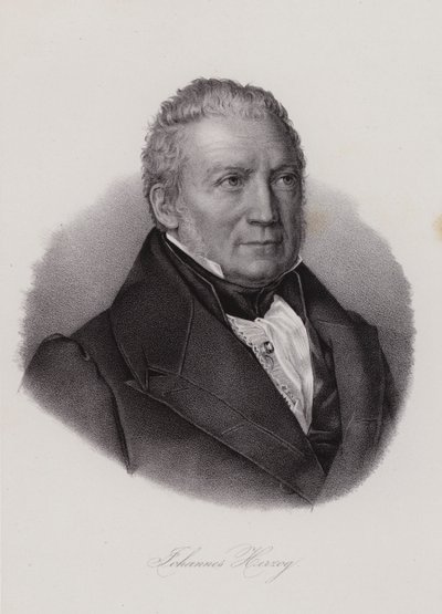 Johannes Herzog Von Effingen, sveitsiläinen poliitikko ja yrittäjä (kaiverrus) tekijältä Swiss School