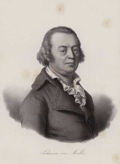 Johannes von Muller, sveitsiläinen historioitsija (kaiverrus) tekijältä Swiss School