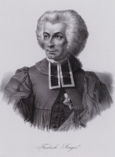 Niklaus Friedrich von Steiger, sveitsiläinen poliitikko (kaiverrus) tekijältä Swiss School