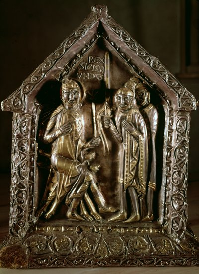 Pyhän Sigismundin poikien pyhäkköarkku, 1100-1200-luku (kultaa ja hopeaa) tekijältä Swiss School