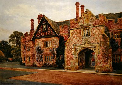 Compton Wynyates, Warwickshire (vesiväri paperille) tekijältä Sydney Currie