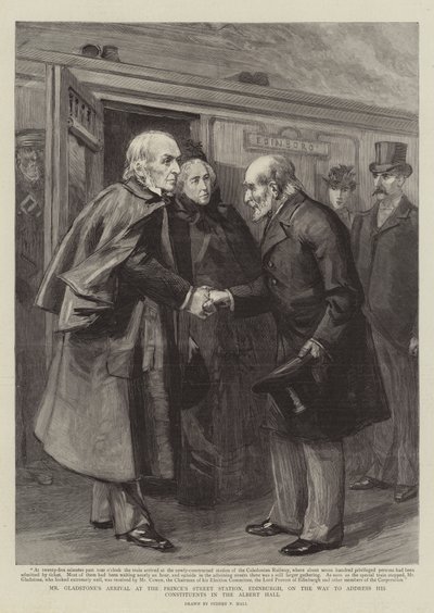 Gladstonen saapuminen Edinburghin Prince