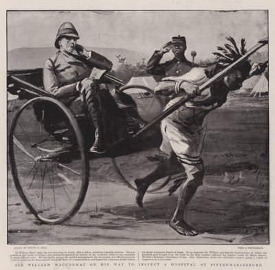 Sir William Maccormac matkalla tarkastamaan Pietermaritzburgin sairaalaa tekijältä Sydney Prior Hall