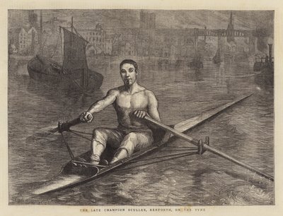 Edesmennyt mestari Sculler, Renforth, Tyne-joella tekijältä Sydney Prior Hall