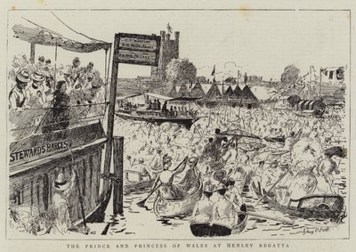 Walesin prinssi ja prinsessa Henley Regatta tekijältä Sydney Prior Hall