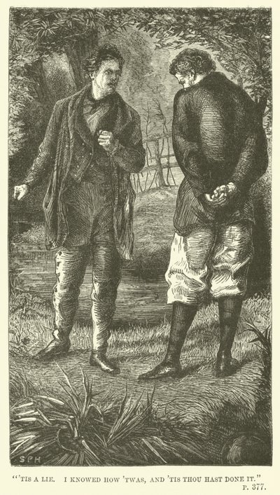 Thomas Hughesin kuvitus Tom Brownille Oxfordissa tekijältä Sydney Prior after Hall