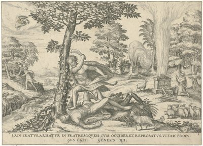 Kain en Abel Figuurit ja kuvat kirjoista (sarjan nimi) tekijältä Symon Novelanus (attributed to)