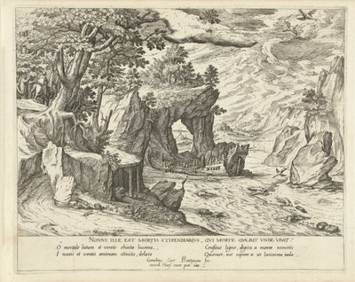 haaksirikko Allegoriset maisemat (sarjan nimi) tekijältä Symon Novelanus (attributed to)