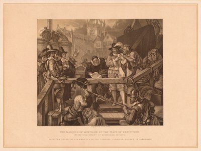 "Montrosen markiisi teloituspaikalla", 1650 1878 tekijältä T Bauer