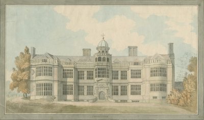 Ingestre Hall: akvarellimaalaus, nd [1791] tekijältä T Carter