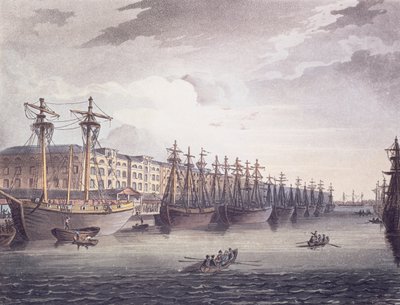 Länsi-Intian telakat tekijältä T. and Pugin A.C. Rowlandson