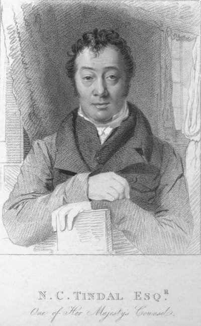 N. C. Tindal, Esq., One of Her Majestys Counsel, c1820. tekijältä T. Wright