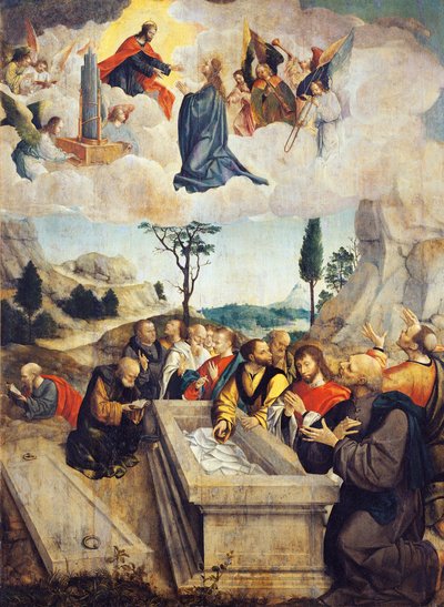 Neitsyt taivaaseenastuminen, kirjoittanut Carlos Frey (aktiivinen 1517-1535) tekijältä Taborda Vlame Frey Carlos