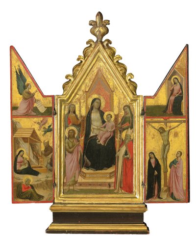 Triptyykki (tempera kullalla pohjalevyllä) tekijältä Taddeo Gaddi