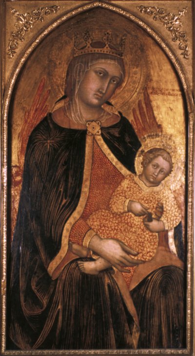 Madonna ja lapsi, 1300-luvun loppu 1400-luvun alussa tekijältä Taddeo di Bartolo