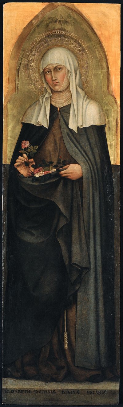 Pyhä Elizabeth Thüringenistä, 1403. tekijältä Taddeo di Bartolo