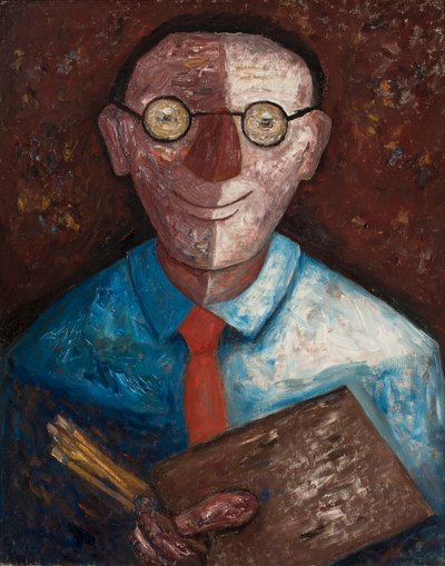 Miesmuotokuva ja maalausteline (Jacques Gotkowski) tekijältä Tadeusz Makowski