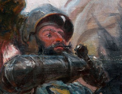 Grunwaldin taistelu yksityiskohta, 1910 tekijältä Tadeusz Popiel