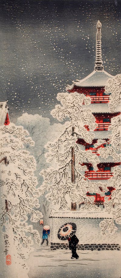 Lunta Asakusassa, Yedossa, Musashin maakunnassa tekijältä Takahashi Hiroaki