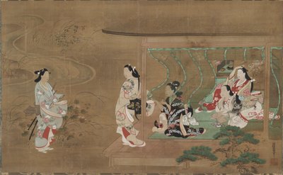 Rakastajan vierailu, 1680-1730. tekijältä Tamura Suio