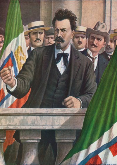 Cesare Battisti vaatii Italiaa hyökkäämään Itävaltaan tekijältä Tancredi Scarpelli