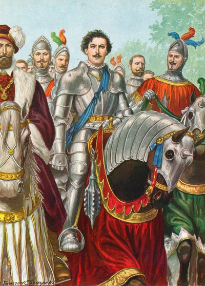 Ettore Fieramosca Barlettan taistelun jälkeen vuonna 1503 tekijältä Tancredi Scarpelli