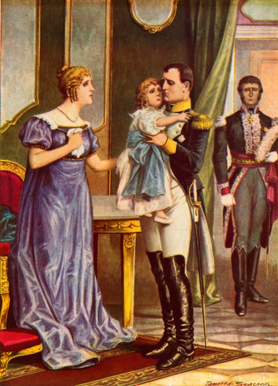 Napoleon jättää hyvästit perheelleen lähtiessään Elbaan tekijältä Tancredi Scarpelli