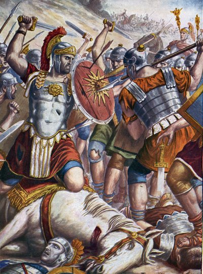 Roomalainen antiikin aika: Rooman kenraali Lucullus (115-67 eKr.) valloitti Tigrane II:n sekä Pontic- ja Armenian armeijat ja valloitti Tigranocerten (Tigranokert tai Tigranocerta), jonka hän ryösti, Armenia, 6. lokakuuta 69 eKr. (Idän sodat: Rooman kenraa tekijältä Tancredi Scarpelli