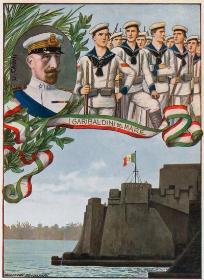 Ang kastilyo ng Tripoli kung saan itinaas ng mga marinong Italyano ang tricolorefinn tekijältä Tancredi Scarpelli