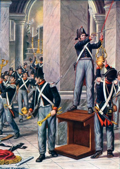 Paavin sotilaiden Cesenan ryöstö, 1832 tekijältä Tancredi Scarpelli
