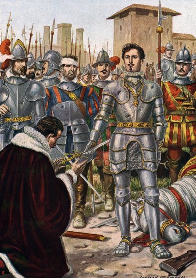 Italian sota (1521-1526): Pavian taistelu (24. helmikuuta 1525) tekijältä Tancredi Scarpelli